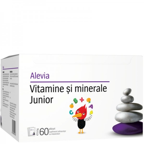 Vitamine si minerale Junior, 60 plicuri, Alevia