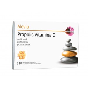 Propolis Vitamina C cu Echinacea, 10 cpr, Alevia