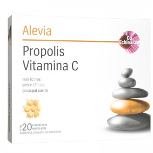 Blister Propolis Vitamina C cu Echinacea, 20 cpr, Alevia