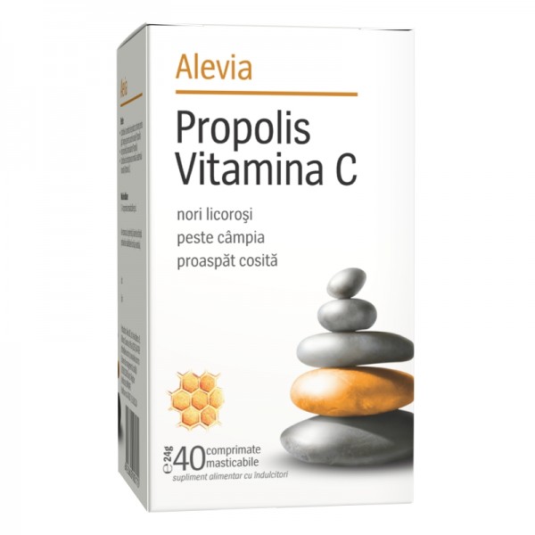 Propolis vitamina C, 40 cpr masticabile, Alevia