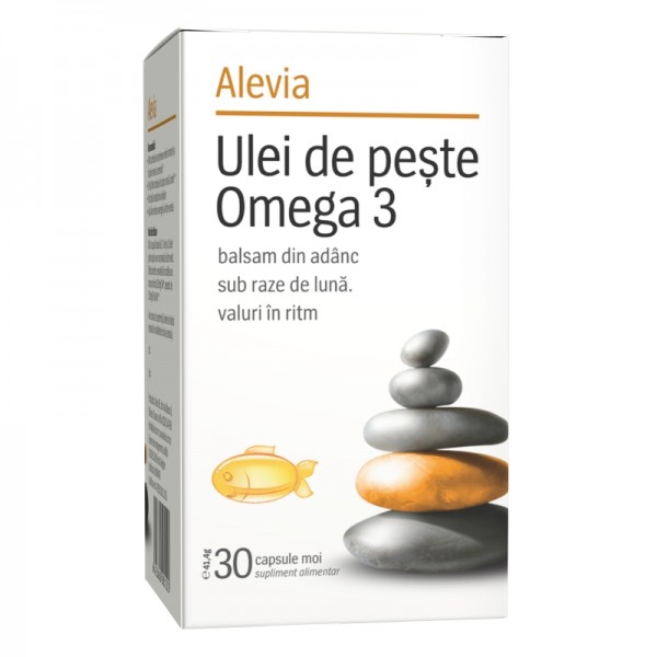 Ulei de peste Omega 3, 30 cps, Alevia