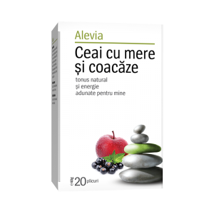 Ceai cu mere si coacaze, 20 plicuri, Alevia
