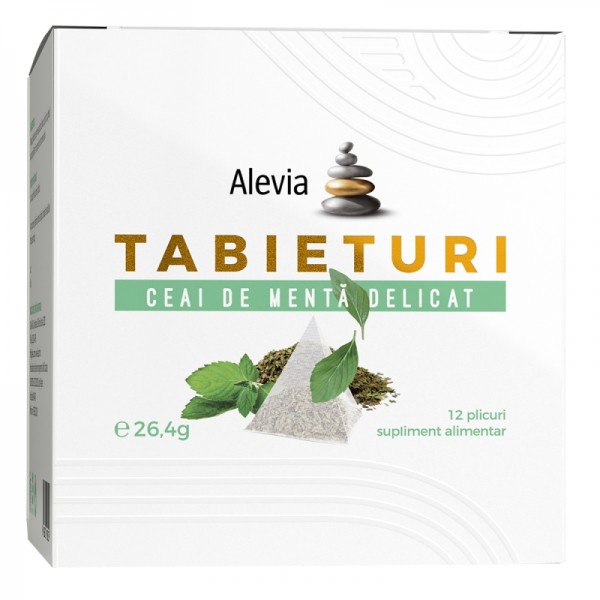 Ceai de menta delicata Tabieturi, 12 plicuri, Alevia