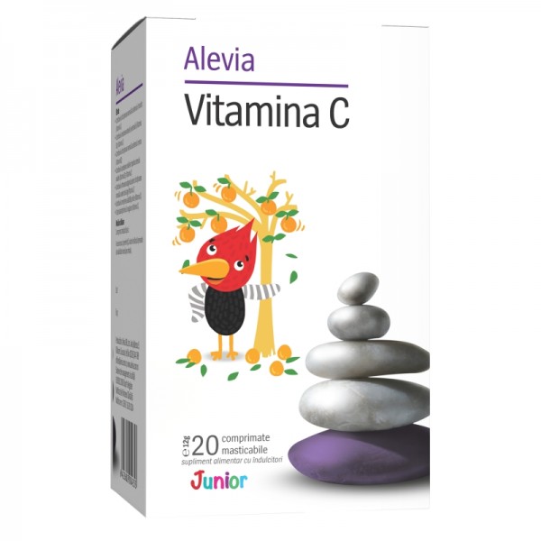 Vitamina C Junior, 20 cpr masticabile, Alevia