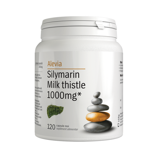 Silymarin Milk thistle 1000 mg, 120 cps, Alevia