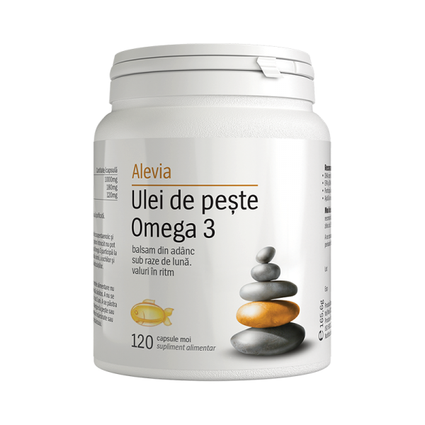Ulei de peste Omega 3, 120 cps, Alevia