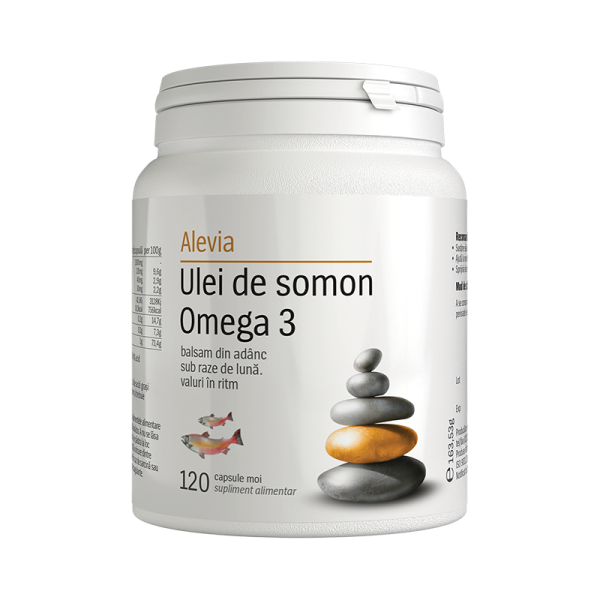 Ulei de somon Omega 3, 120 cps, Alevia