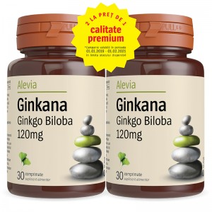 Ginkana Ginkgo biloba, 120 mg, pachet Alevia