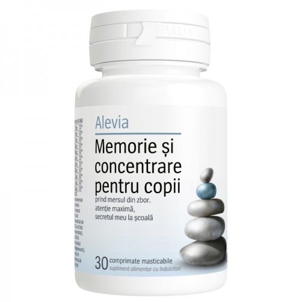 Memorie si concentrare pentru copii, 30cpr masticabile, Alevia