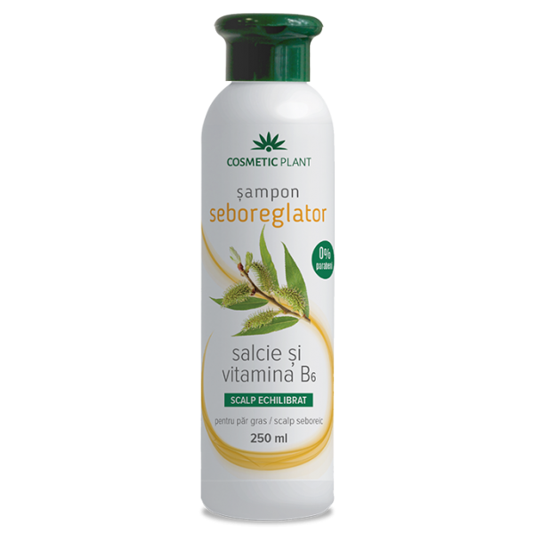 Șampon seboreglator cu salcie albă & complex de vitamine B, 250 ml, Cosmetic Plant