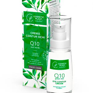 Cremă contur ochi Q10 + ceai verde și complex mineral energizant, 30 ml, Cosmetic Plant