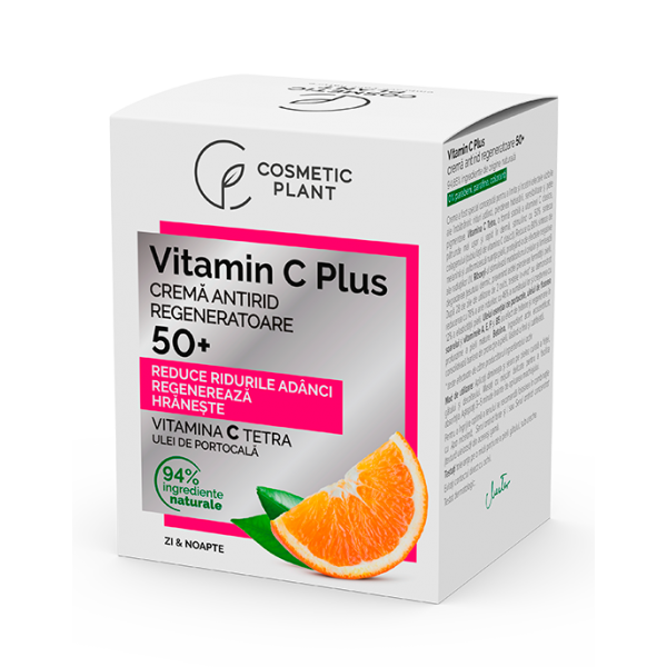Cremă antirid regeneratoare 50+ Vitamin C Plus, 50 ml, Cosmetic Plant