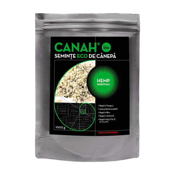 Seminte decorticate de canepa Eco 1000g, Canah International