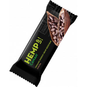 Baton seminte de canepa cu cacao Eco 48g, Canah International