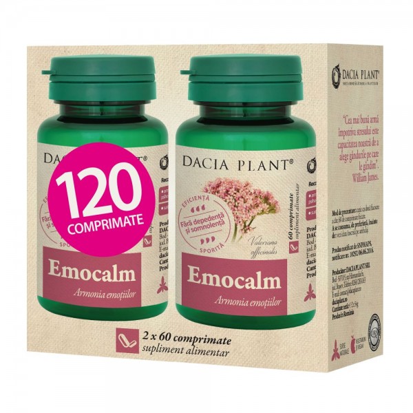 Emocalm 60 comprimate, 1+1 gratis, Dacia Plant