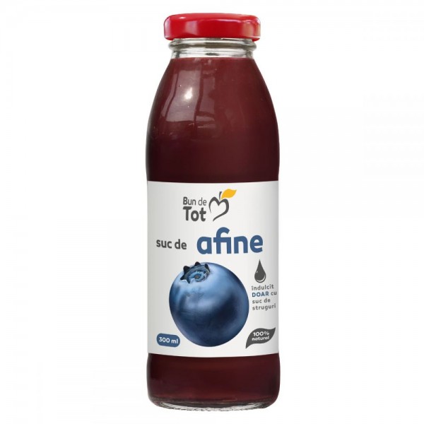 Suc de Afine fara zahar, 300 ml, Dacia Plant