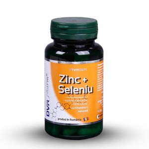 Zinc + Seleniu cu Vitamina C 60cps, DVR Pharm