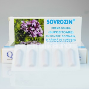Sovrozin crema solida (supozitoare), 10 x 1,5 g, Elzin Plant