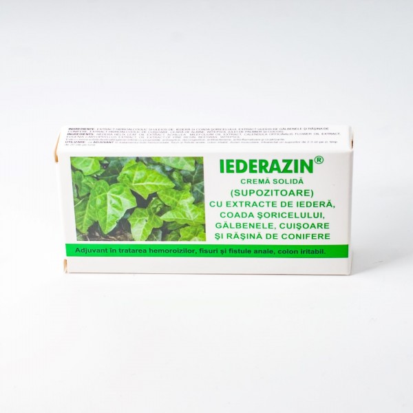 Iederazin crema solida (supozitoare) 10x1,5g, Elzin Plant