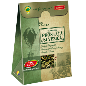Ceaiul V – ceai pentru prostata si vezica, G75, (reteta originala Andrei Farago), vrac 50 g, Fares