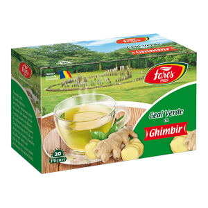 Ceai verde cu ghimbir, 20 plicuri, Fares