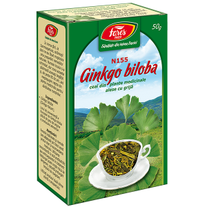 Ceai Ginkgo biloba, N155, frunze, vrac 50 g Fares