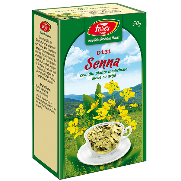Ceai Senna, frunze, D131, vrac 50 g Fares