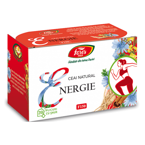 Ceai Energie, F150, 20 plicuri cu snur, Fares