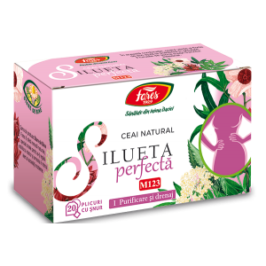 Ceai Silueta perfecta 1 &ndash; purificare si drenaj, M123, 20 plicuri cu snur, Fares