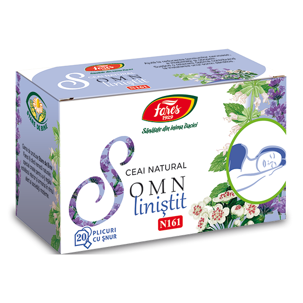 Ceai Somn linistit, N161, 20 plicuri cu snur, Fares