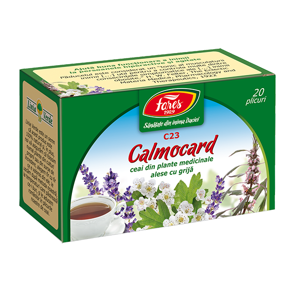 Ceai Calmocard, C23, 20 plicuri Fares