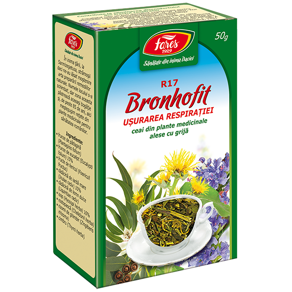 Ceai Bronhofit (usurarea respiratiei), R17, vrac 50 g Fares