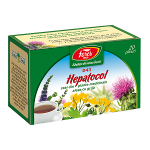Ceai Hepatocol, D43, 20 plicuri Fares
