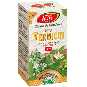 Vermicin (antiparazitar) cu miere şi propolis, D73, sirop, Fares