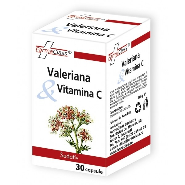 Valeriana & Vitamina C, 30 capsule, FarmaClass