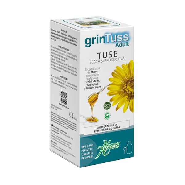 Sirop grinTuss pt adulti, 180 g, Aboca