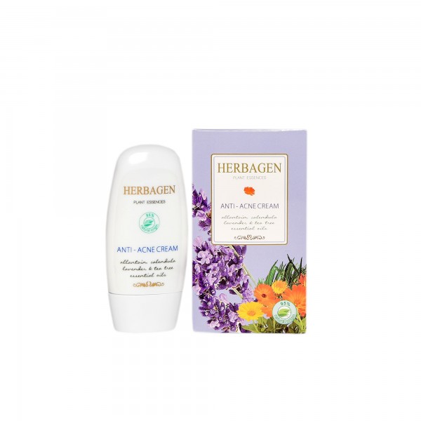 Cremă antiacnee cu alantoină, ulei de gălbenele, lavandă, 50 ml, Herbagen