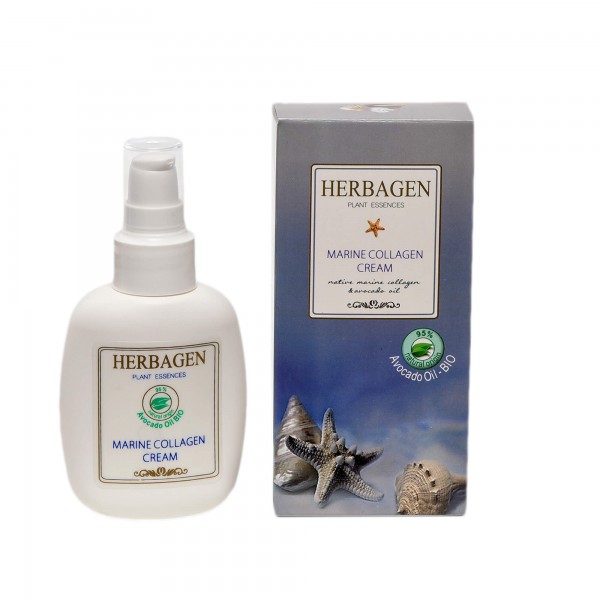 Cremă cu colagen marin și ulei de avocado BIO, 100 gr, Herbagen