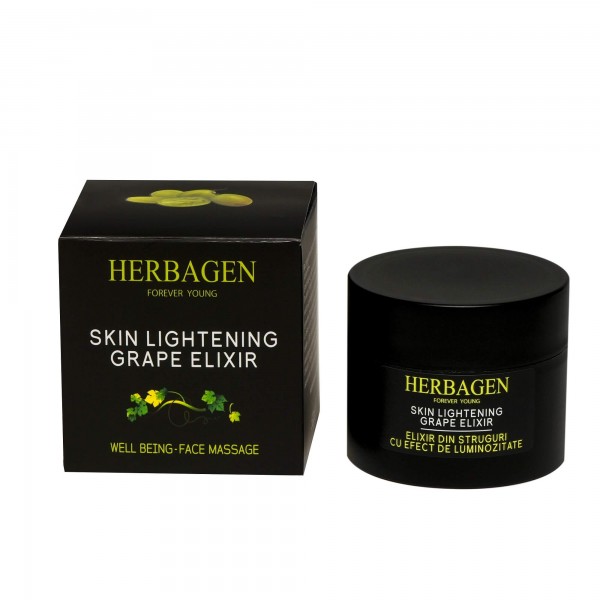 Crema Elixir din struguri cu efect luminozitate, 50 g, Herbagen
