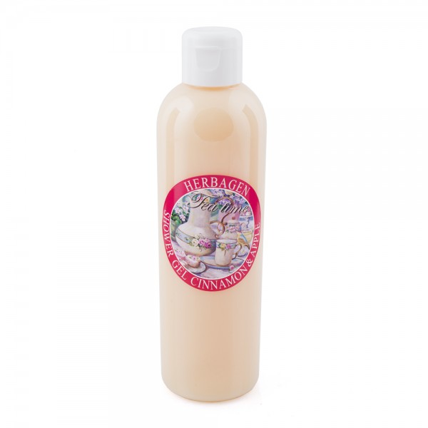 Gel de duș cu măr și scorțișoară Tea Time, 250 ml, Herbagen
