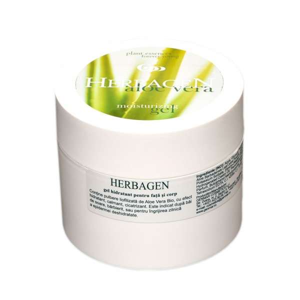 Gel hidratant cu extract de aloe vera, 150 ml, Herbagen