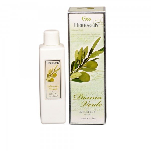 Lapte de corp parfumat Donna Verde cu ulei de măsline, 200 ml, Herbagen