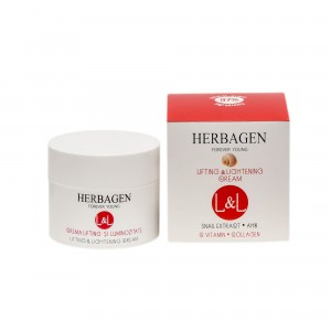Cremă lifting și luminozitate cu extract de melc L&L, 50 gr, Herbagen