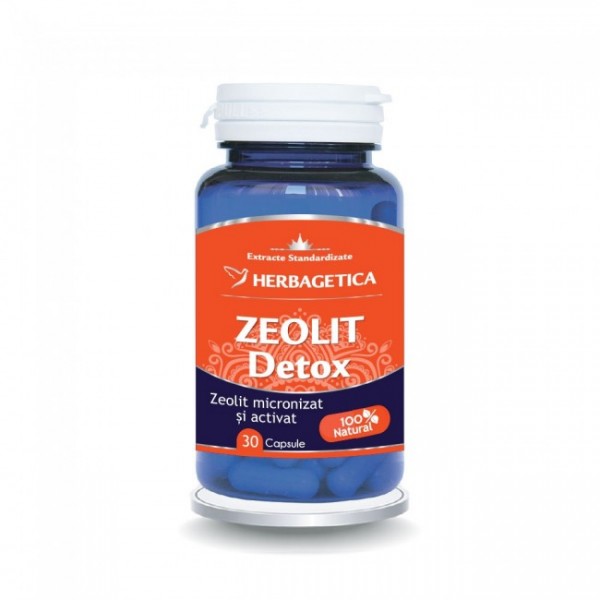Zeolit detox, 30 capsule, Herbagetica