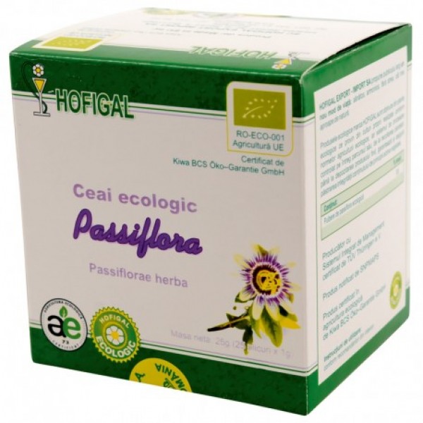 Ceai Ecologic, Passiflora, 25 plicuri, Hofigal