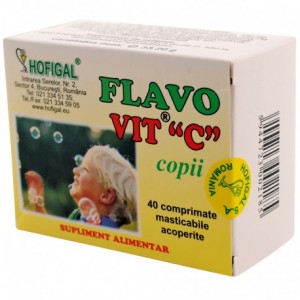 Flavovit "C" 200 mg, pentru copii, 40 comprimate masticabile, Hofigal