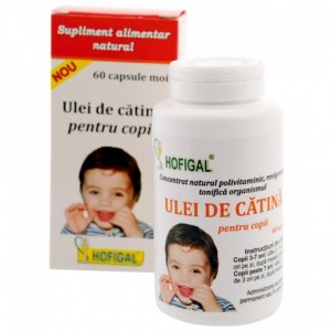 Ulei de catina pentru copii 300 mg, 60 capsule moi, Hofigal