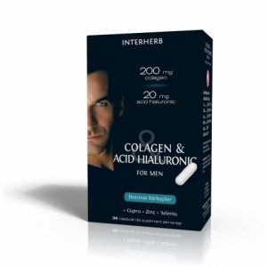 Colagen & Acid Hialuronic For Man, 30 cps, Interherb