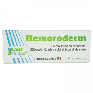 Hemoroderm supozitoare, 10 buc. x 1,5 g, Laur Med Plant
