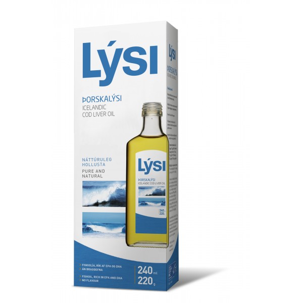 Ulei din ficat de cod natural, 240 ml, Lysi